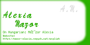 alexia mazor business card